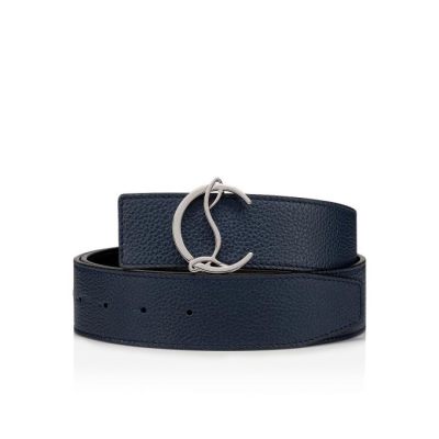 Cinturones Cl Logo Christian Louboutin Hombre - Azul Marino/Negros/Plateados - 3170603BK5T